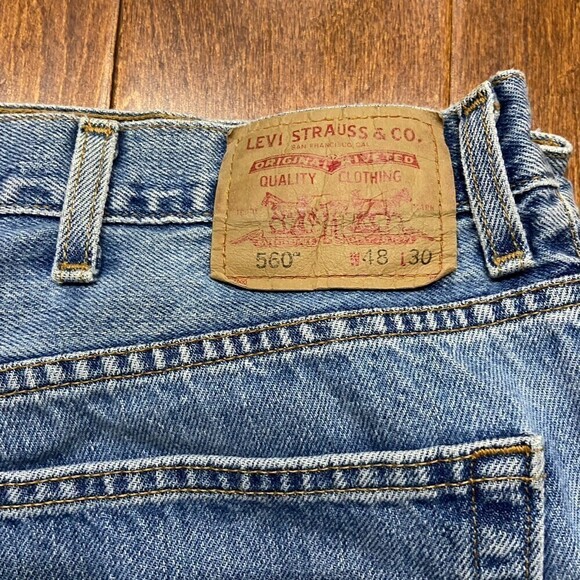 Levi's 560 Loose Fit Relaxed Baggy 2003 Vintage Denim Jeans Men's Size 48 x 30 - Picture 2 of 9